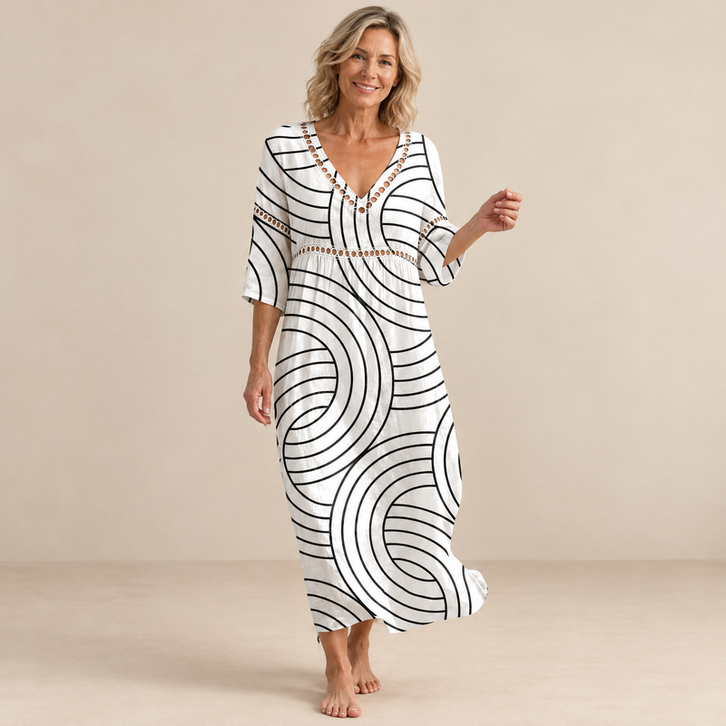 beach dresses in de lichtbeige studio