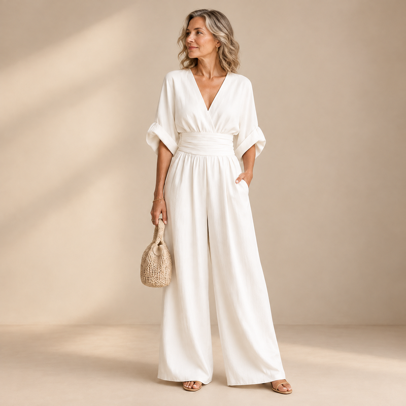 jumpsuits in de lichtbeige studio