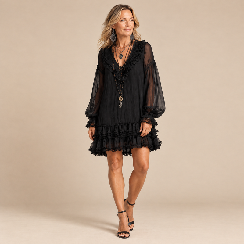 mini dresses in de lichtbeige studio