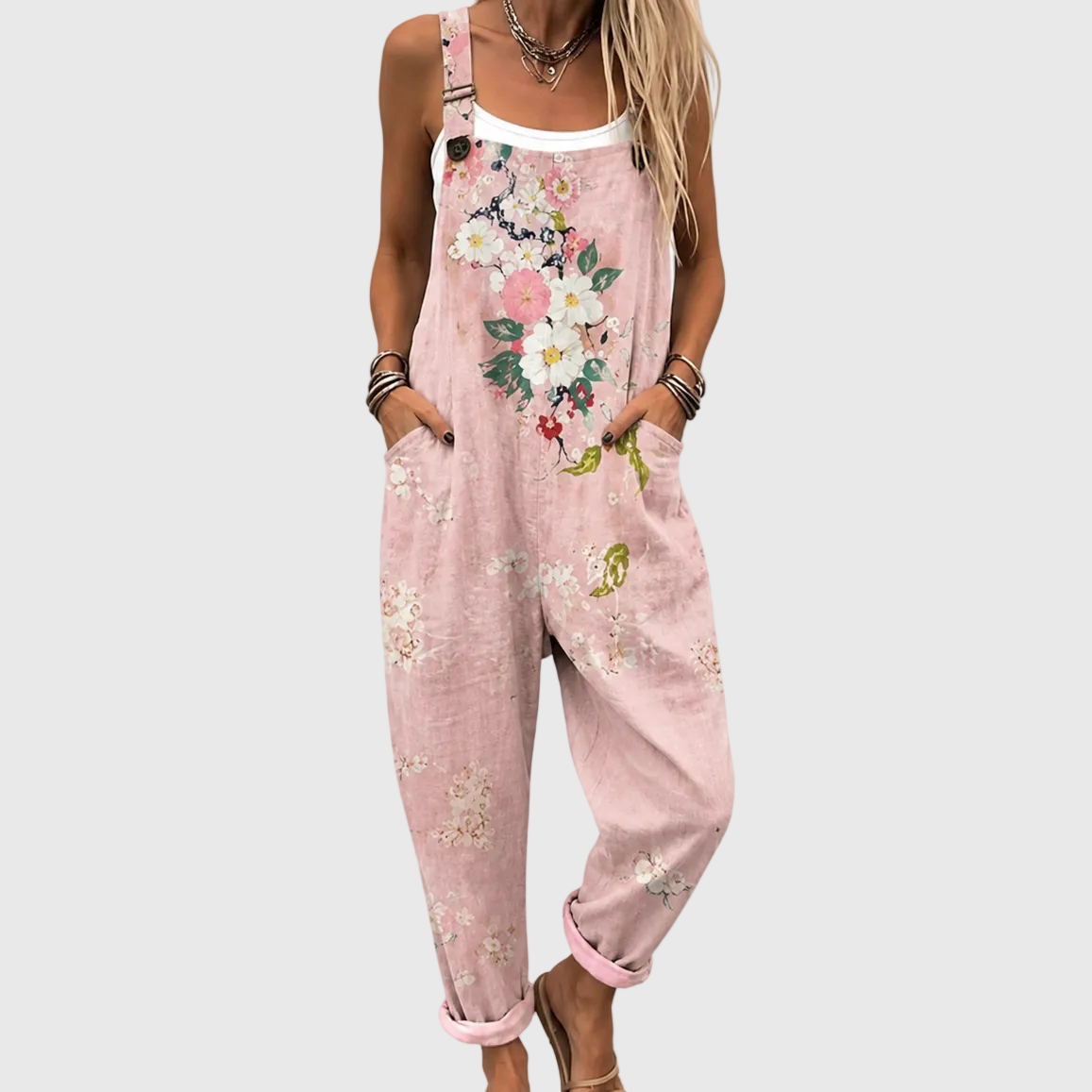 Hannah™ - Pink Floral Overall