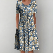 Light Floral Blue