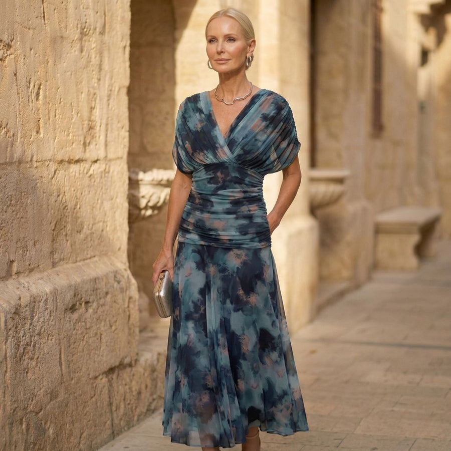 Jodi™ | Blue Watercolour Dress