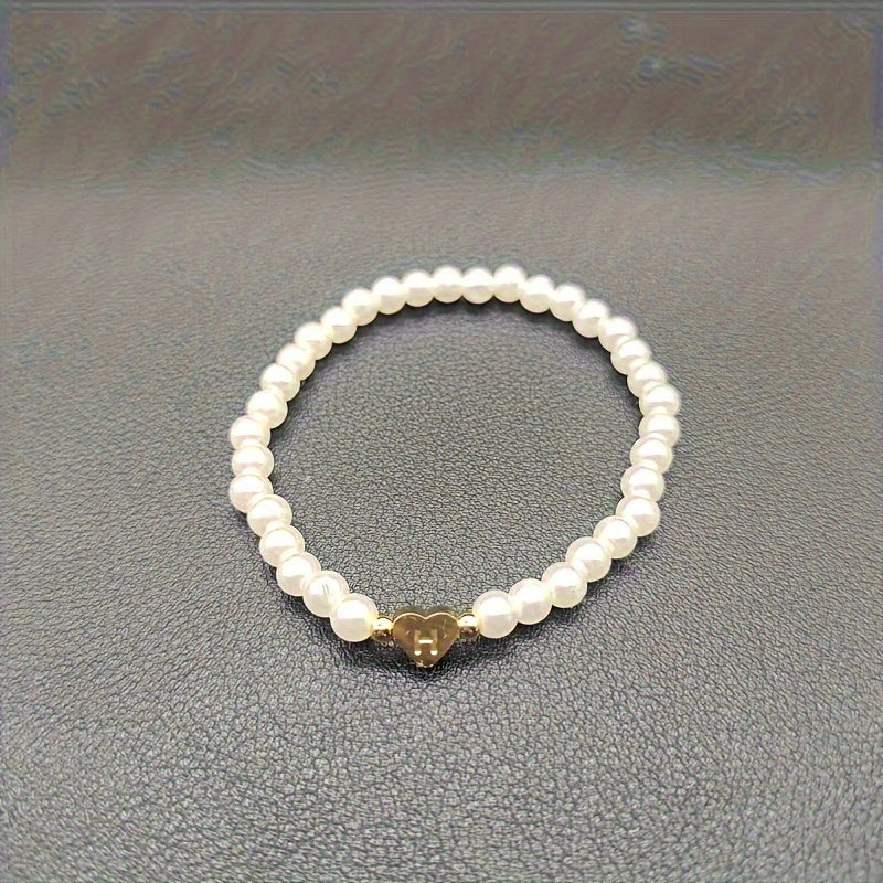 Chic A-Z Heart Initial Bracelet