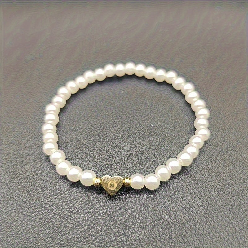 Chic A-Z Heart Initial Bracelet