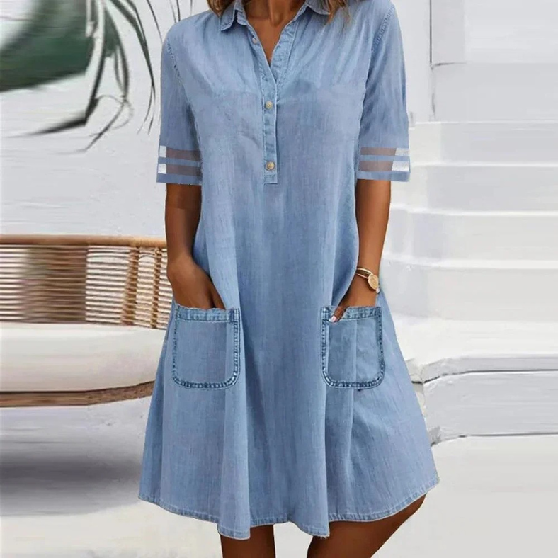 Ashly™ Casual Denim Dress