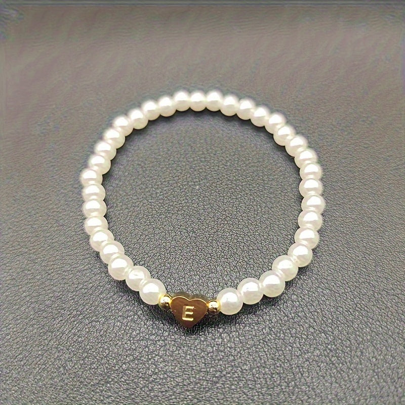 Chic A-Z Heart Initial Bracelet