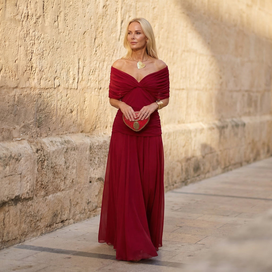 Hannah™ | Elegant Red Dress