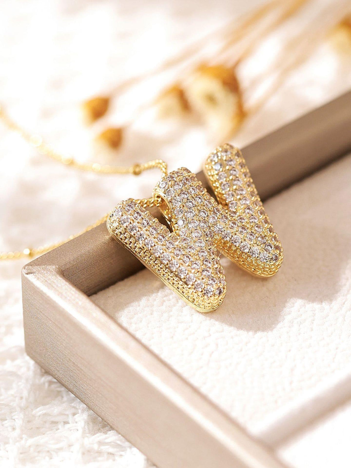 Pavl Bubble Letter Monogram Necklace